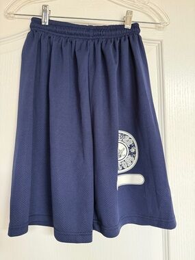 Men's Athletic Mesh Shorts in Navy with Subtle Logo